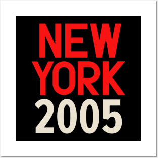 Iconic New York Birth Year Series: Timeless Typography - New York 2005 Posters and Art